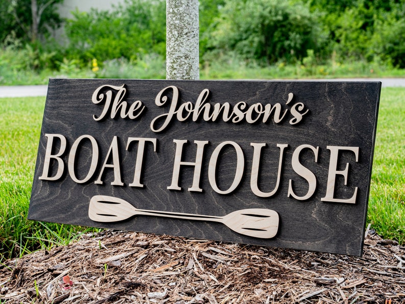 Lake House Decor Nautical Decor Boat Decor Lake House Wall Art 3D Wood Sign Lake Gifts Beach Decor Personalized Lake House Sign imagem 3