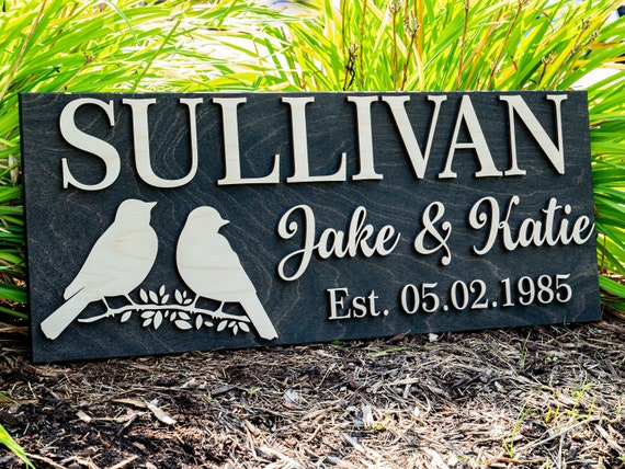 Two Names Sign Personalized Couples Name Sign Custom Wedding Gift Love | Etsy