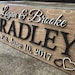Personalized Wedding Gift Last Name Established Sign Family Name Sign Wooden Sign Custom Wood Sign Anniversary Couple Gift Personalized Sign 