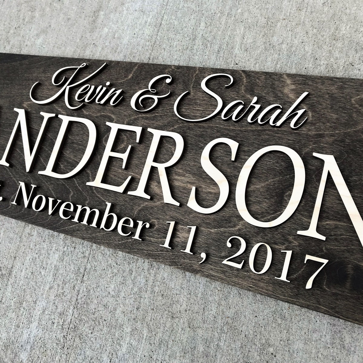 Personalized Wedding Gift Last Name Established Sign Family Name Sign 3D Wooden Sign Custom Wood Sign Anniversary Rustic Home Decor Wall Art - Etsy