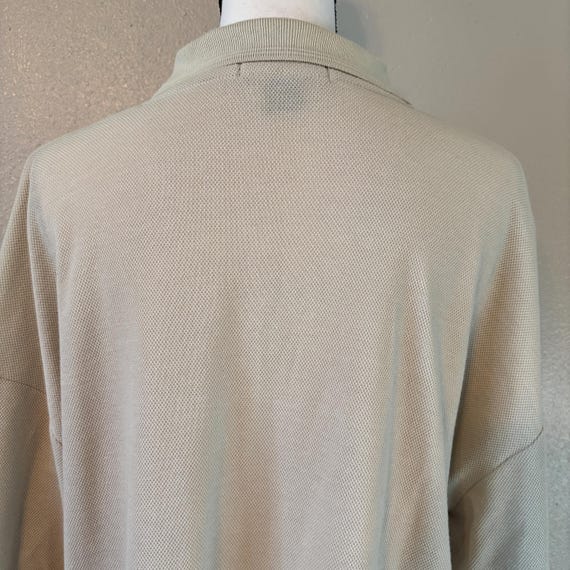 Basic Classic Beige Mens XL Pique Weave Cotton Bl… - image 8