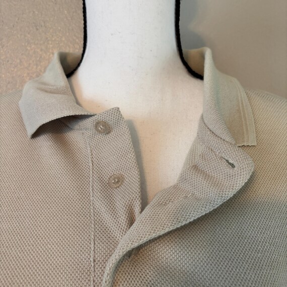 Basic Classic Beige Mens XL Pique Weave Cotton Bl… - image 5