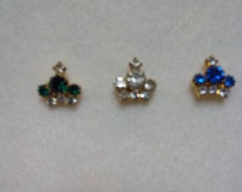 Set of Three Vintage Crown Scatter Pins