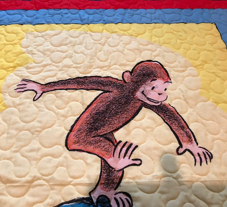 Curious George Quilt Panel