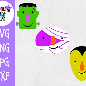 Monster Faces SVG - Vampire, Maman, Frank - Halloween SVG