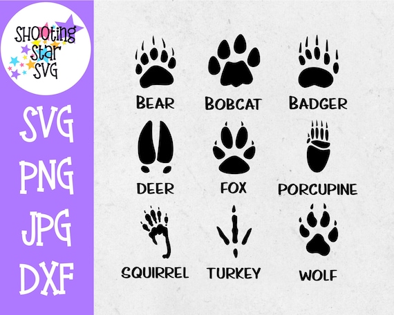 Download Animal Tracks Animal Paw Prints Children S Svg Etsy PSD Mockup Templates