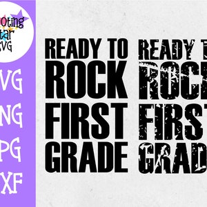 Prêt à rock première année - Jalons scolaires SVG - Dernier jour de l’école SVG