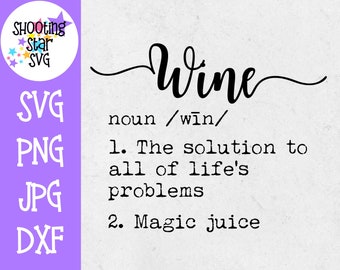 Wine Definition SVG - Funny Wine Definition - Wine Lover SVG