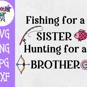 Pesca de una hermana caza para un hermano - Embarazo SVG