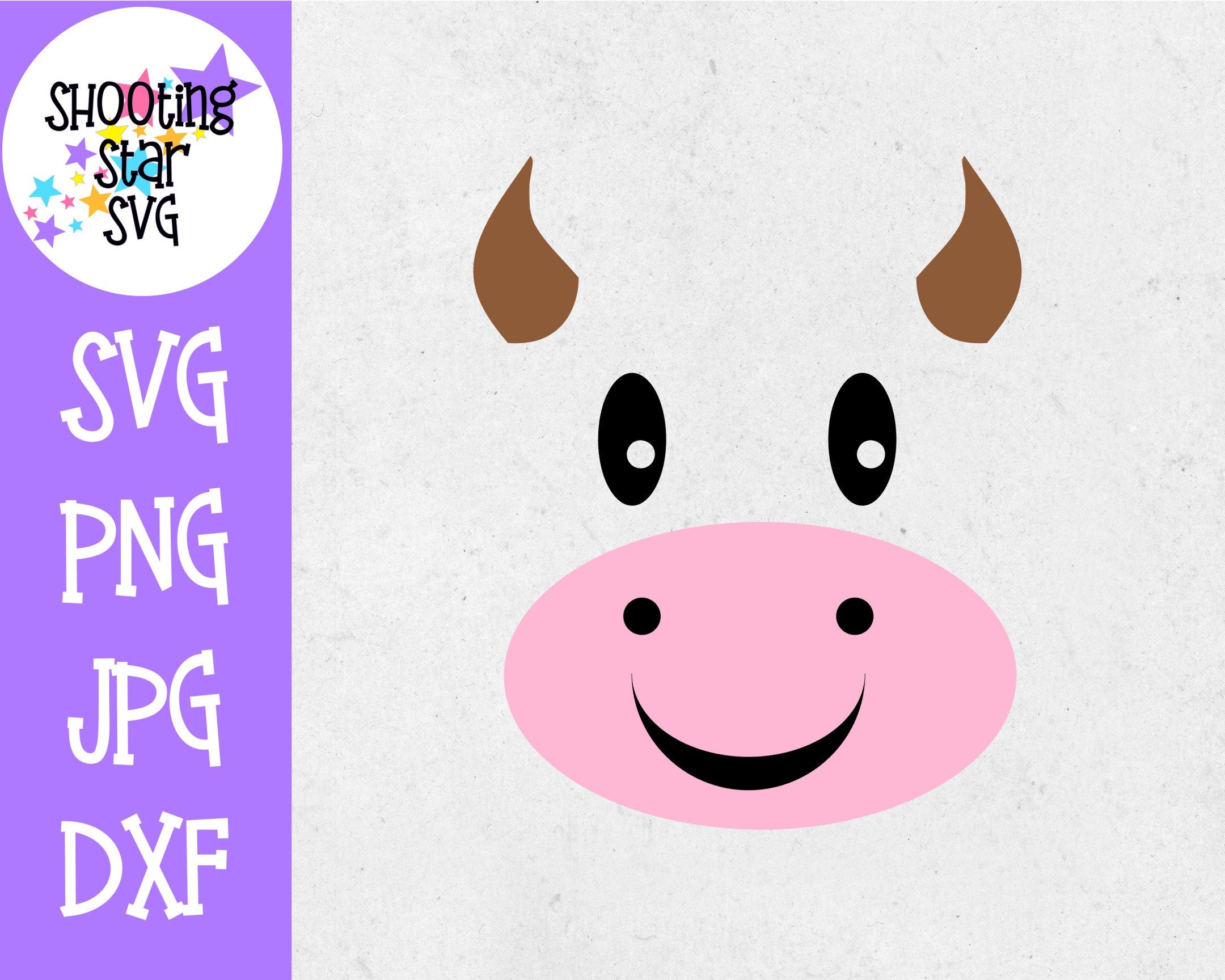 Cow Face SVG Farming SVG Children's SVG - Etsy