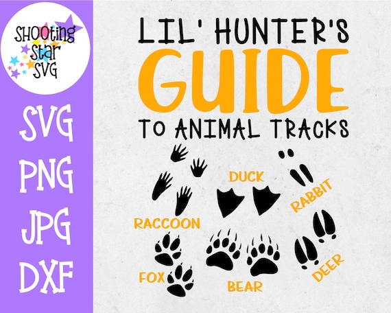 Download Little Hunter S Guide Animal Tracks Children S Svg Etsy PSD Mockup Templates