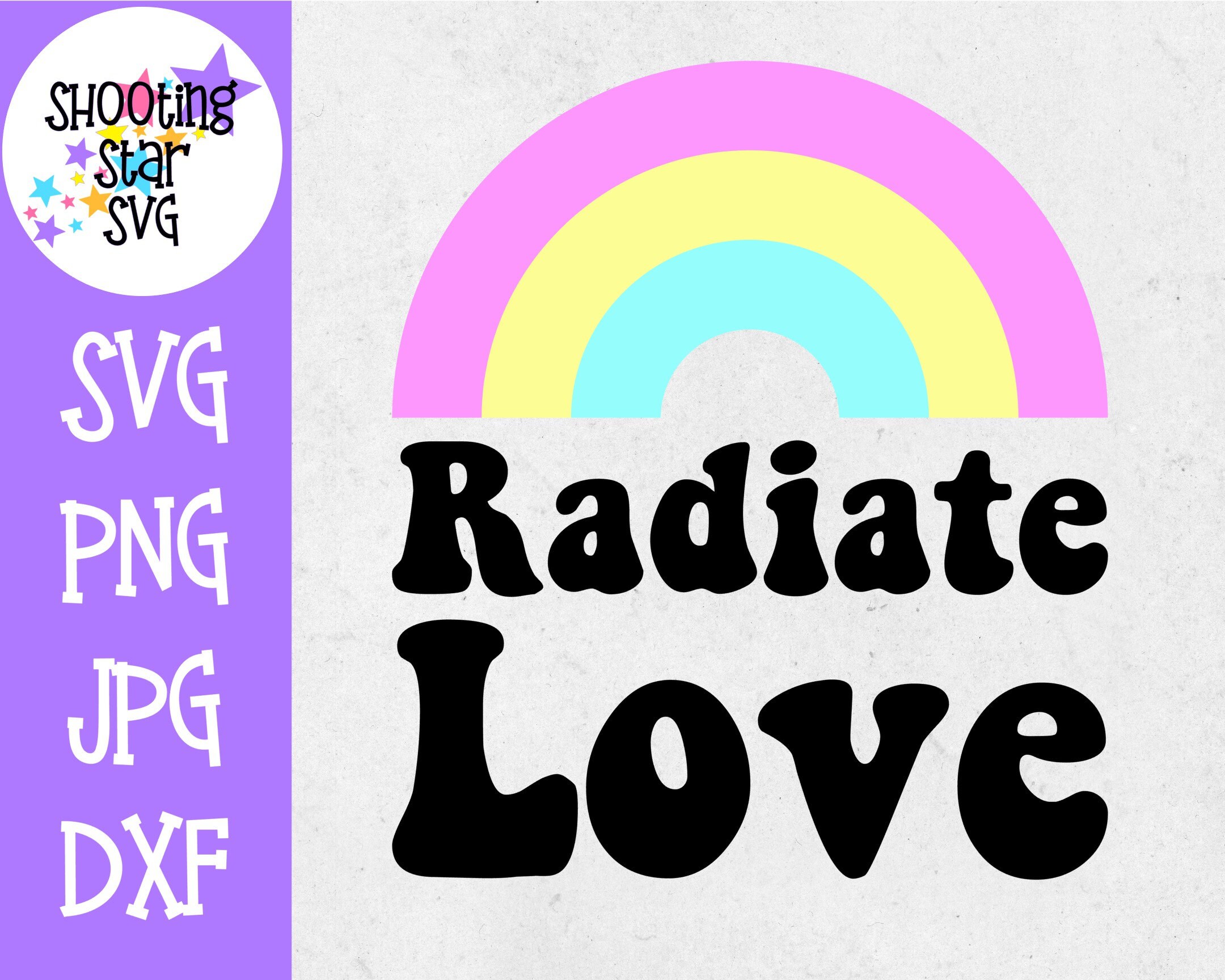Download Radiate Love Svg Retro Svg Rainbow Svg Mom Svg Etsy