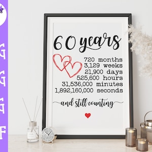 60e anniversaire de mariage SVG - SVG jalon d'anniversaire