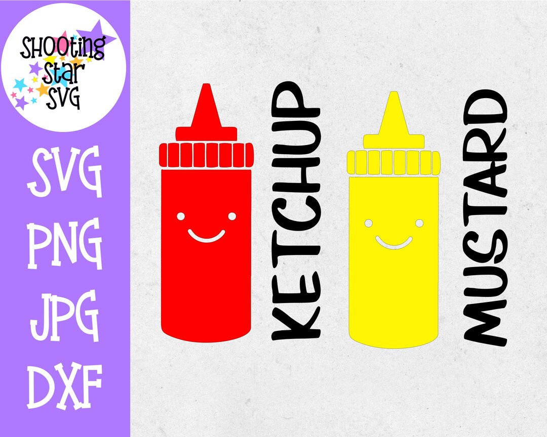 Ketchup and Mustard Twin Bodysuit SVG - Etsy