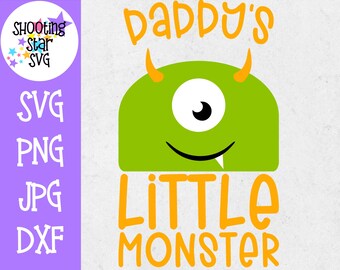 Daddy's Little Monster SVG - monster SVG- Halloween SVG