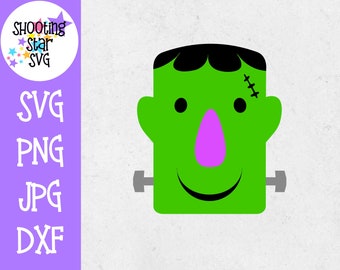 Frankenstein Face SVG - Halloween SVG