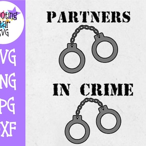 Partners in Crime - Best Friends SVG - Twin Bodysuit SVG