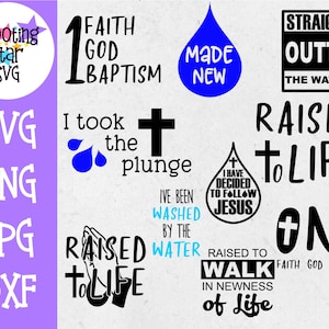 Chemise de baptême SVG Bundle - Baptême SVG - Religieux SVG