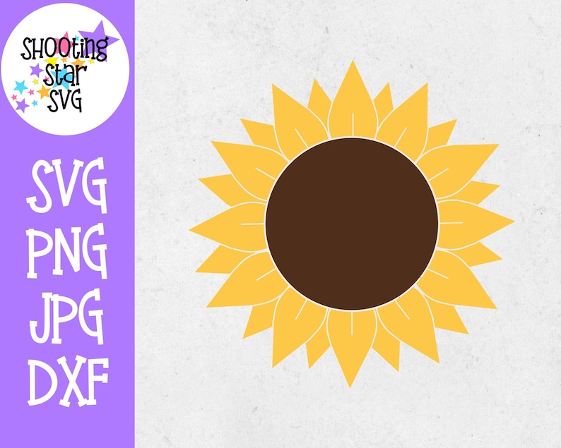 Download Sunflower SVG Bundle Sunflower Monogram SVG Split | Etsy