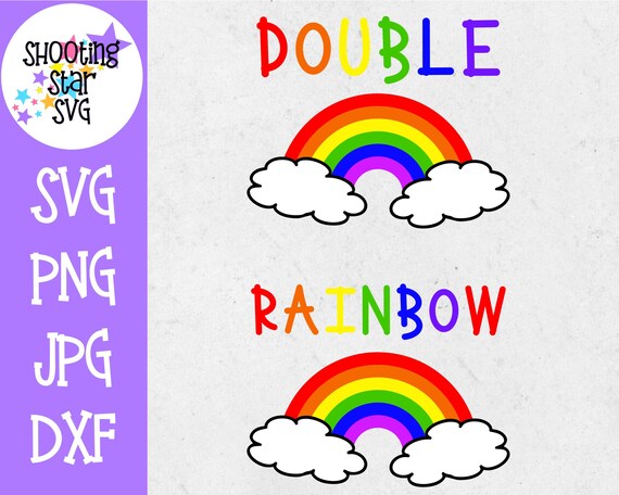 Download Double Rainbow Rainbow Baby Svg Twin Bodysuit Svg Etsy