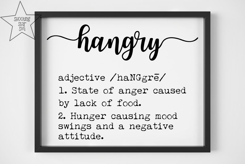 Hangry Definition Mens Long Sleeve T-Shirt - Funny Joke Humour - Foto 8