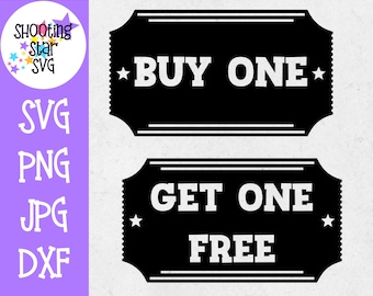 Buy one Get one Free movie ticket - Twin Bodysuit SVG