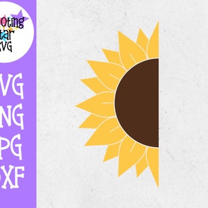 Half Sunflower SVG