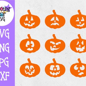 Pumpkin Faces SVG -Pumpkin SVG - Halloween SVG