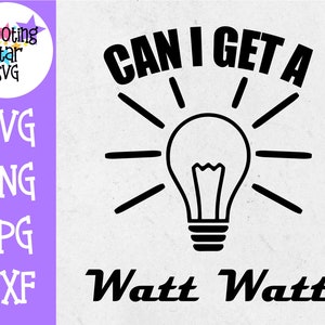 Kan ik een watt watt SVG-nerdy Science pun krijgen