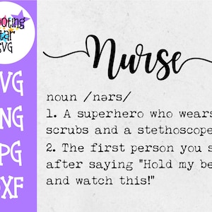 Infirmière Définition SVG - Funny Nurse Shirt SVG - Infirmière SVG