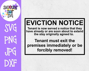 baby eviction notice etsy
