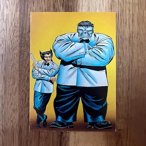 Aimant de réfrigérateur cartes à collectionner recyclées Wolverine
