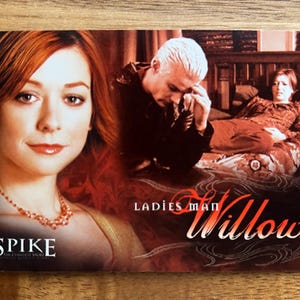 Aimant de réfrigérateur cartes à collectionner recyclées Buffy contre les vampires