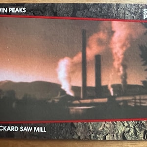 Aimant de réfrigérateur cartes à collectionner recyclées Twin Peaks