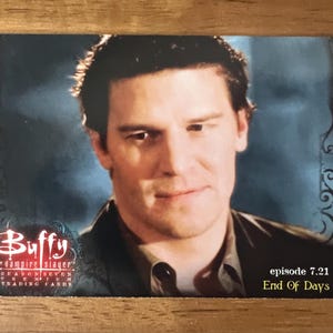 Aimant de réfrigérateur cartes à collectionner recyclées Buffy contre les vampires