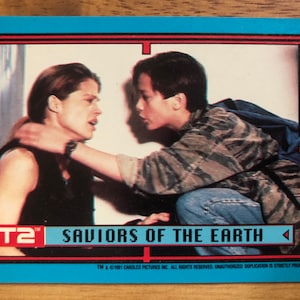 Aimant de réfrigérateur cartes à collectionner recyclées Terminator 2