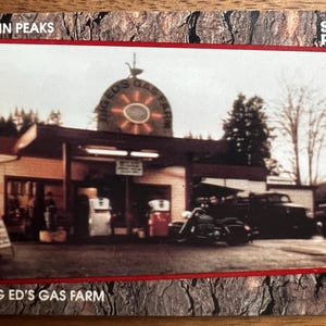 Aimant de réfrigérateur cartes à collectionner recyclées Twin Peaks