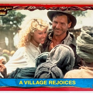 Aimant de réfrigérateur cartes à collectionner recyclées Indiana Jones