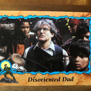 Aimant de réfrigérateur en forme de carte à collectionner recyclée Hook Robin Williams