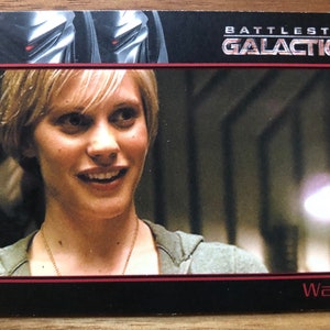 Imán para nevera con cartas coleccionables recicladas de Battlestar Gallactica
