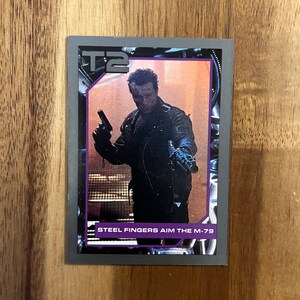 Aimant de réfrigérateur cartes à collectionner recyclées Terminator 2
