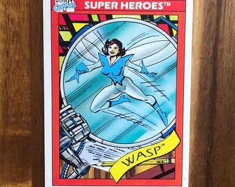 Wasp Recycled Trading Card Fridge Magnet