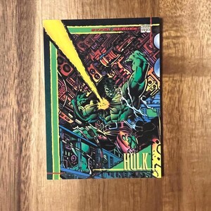 Aimant de réfrigérateur cartes à collectionner recyclées Hulk