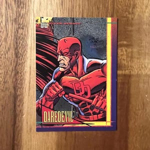 Aimant de réfrigérateur cartes à collectionner recyclées Daredevil