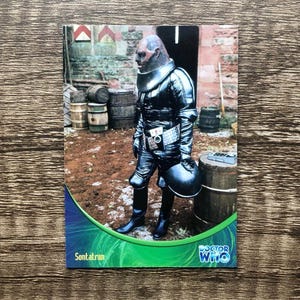 Aimant de réfrigérateur cartes à collectionner recyclées Sontatran Doctor Who