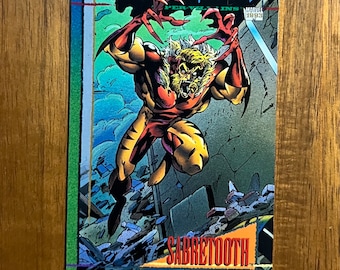 Sabretooth Recycled Trading Card Fridge Magnet