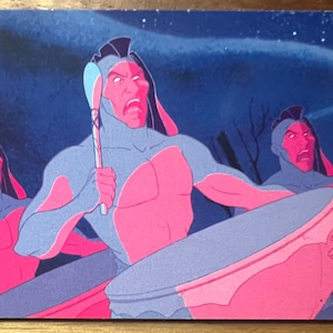 Aimant de réfrigérateur Pocahontas cartes à collectionner recyclées