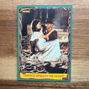 Aimant de réfrigérateur cartes à collectionner recyclées Indiana Jones