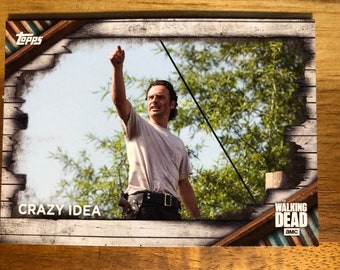 Magnete da frigorifero con carte collezionabili riciclate di The Walking Dead