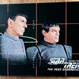 Aimant de réfrigérateur cartes à collectionner recyclées Star Trek The Next Generation